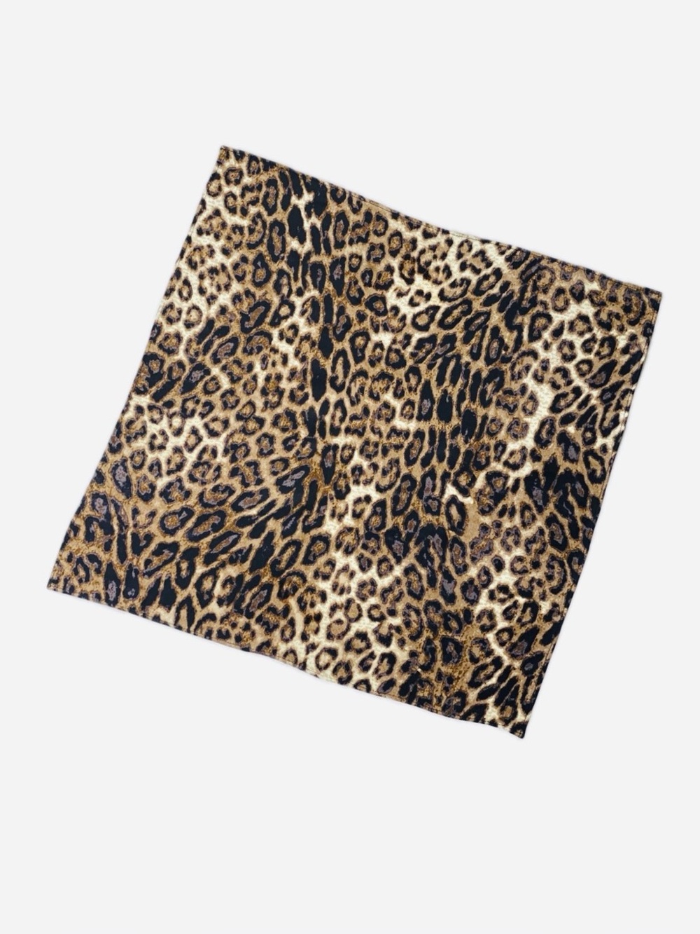 NWT SILKLETTE Animal Print 100% Fine Silk Kerchief Scarf CREAM/BROWN/BLACK - Picture 3 of 7